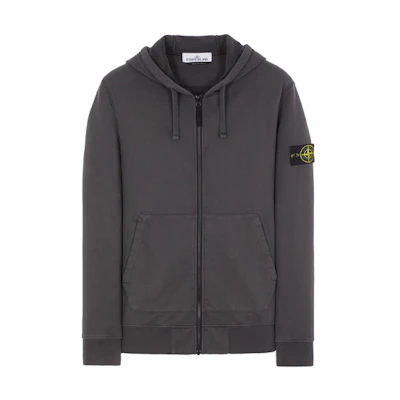 Stone Island SS23 Charcoal Hoodie with Logo Patch 101564251-V0065