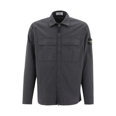 STONE ISLAND SS23 Coach Jacket Dual Pockets Unisex - Charcoal Gray 781510210-V0065