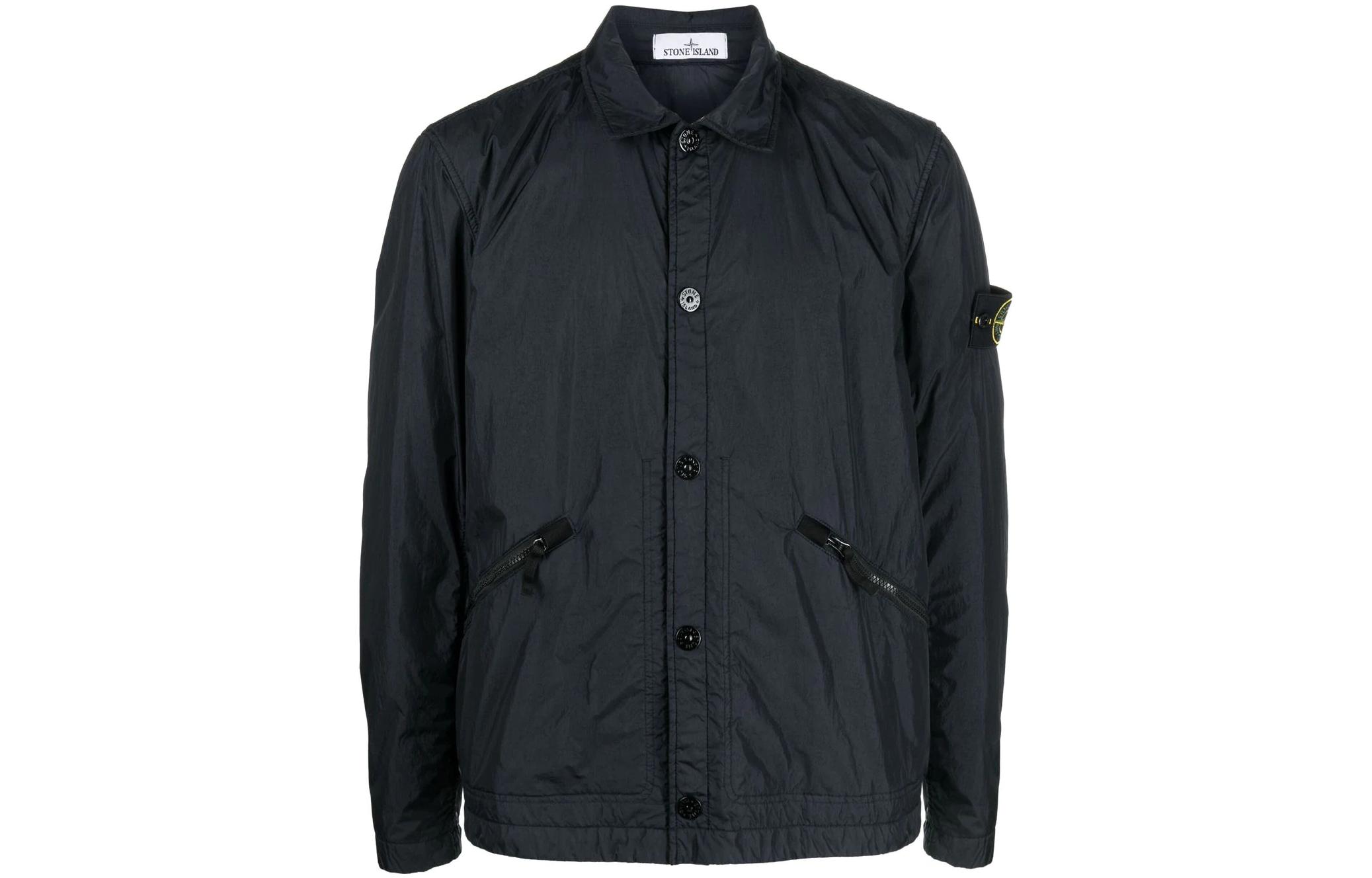 Stone Island SS23 Colorblock Pocket Logo Patch Jacket Deep Blue 781542522-V0020