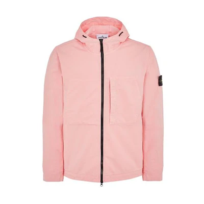 Stone Island SS23 Compass Logo Lightweight Hooded Jacket Pink 781543310-V0080