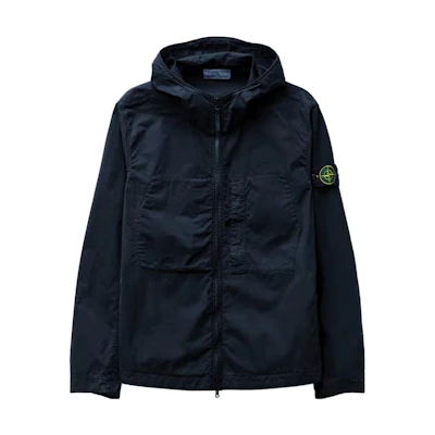 Stone Island SS23 Compass Logo Lightweight Hooded Jacket Blue - 781543310-V0020