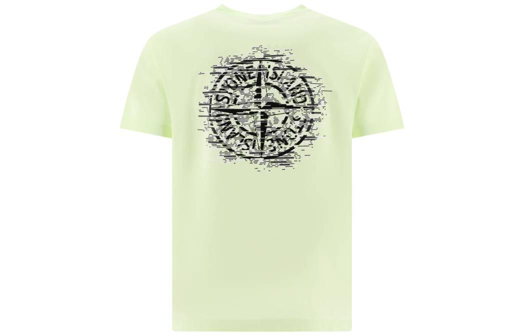 STONE ISLAND SS23 Compass Logo T-Shirt  Short Sleeve Green Yellow. 78152NS89-V0052
