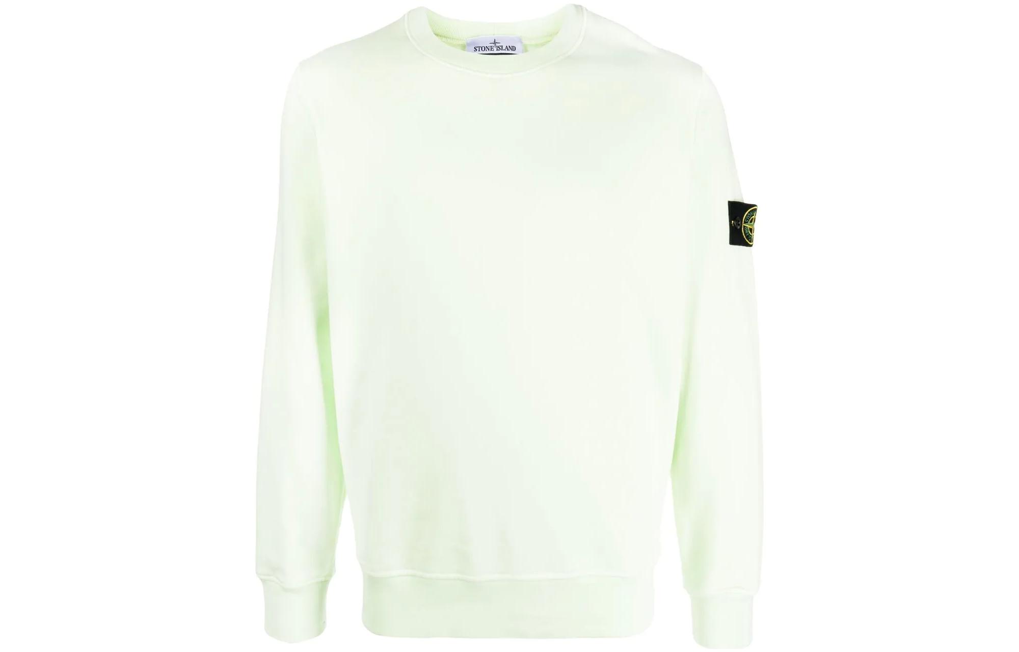 STONE ISLAND SS23 Compass Patch Crewneck Long Sleeve Sweatshirt Men Light Green 101563051-V0052 圖 2