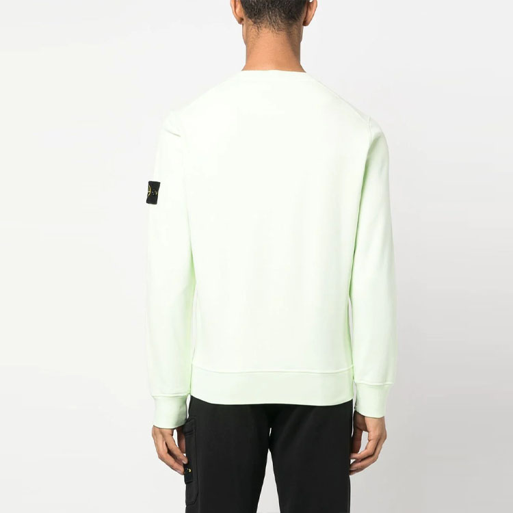 STONE ISLAND SS23 Compass Patch Crewneck Long Sleeve Sweatshirt Men Light Green 101563051-V0052 圖 4