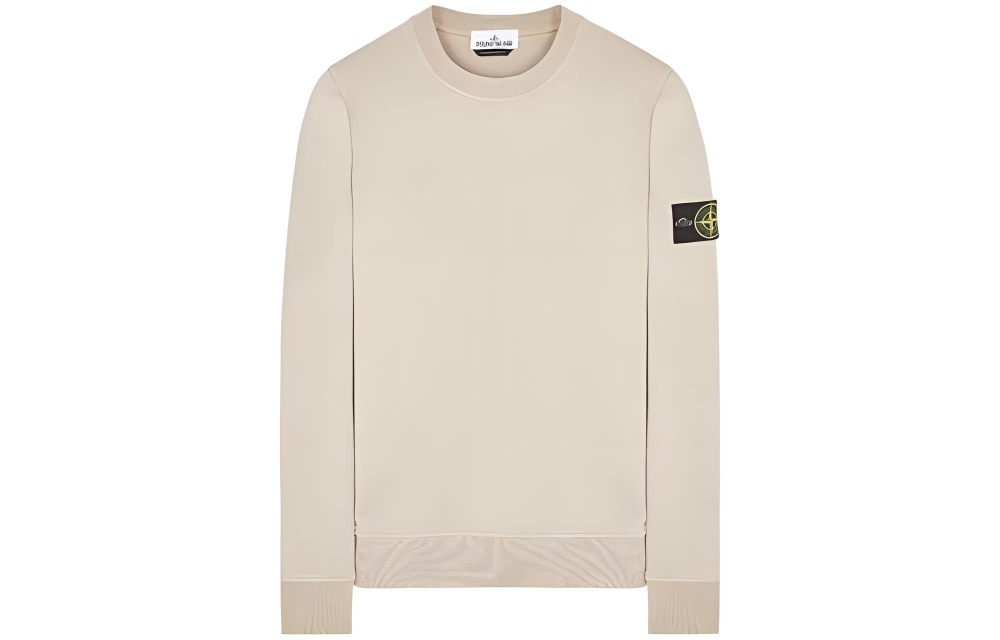 Stone Island SS23 Compass Patch Crewneck Sweatshirt Dove Gray - 101563051-V0092
