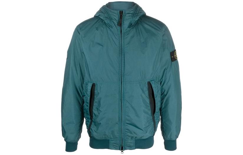 Stone Island SS23 Compass Patch Hoodie Jacket Green Men 791540823-V0057