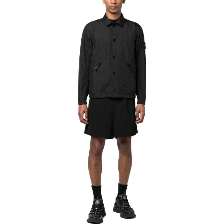STONE ISLAND SS23 Contrast Pocket Logo Jacket Black  Outerwear 781542522-V0029 圖 3