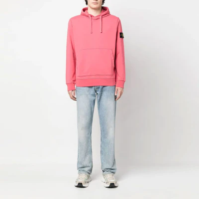 ストーンアイランド SS23 コーラルピンク ロゴパッチ&ドローストリング付きパーカー 101564151-V0087 Lookbook ストーンアイランド SS23 コーラルピンク ロゴパッチ&ドローストリング付きパーカー 101564151-V0087