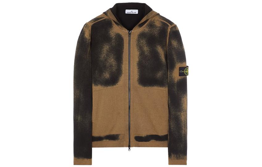 Stone Island SS23 Distressed Zip-Up Hoodie Jacket Menswear - Deep Beige 7815545D9-V0098
