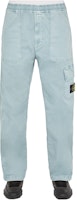 STONE ISLAND SS23 Elastic Waist Washed Casual Cargo Pants Unisex Light Blue 781532304-V0141 STONE ISLAND SS23 Elastic Waist Washed Casual Cargo Pants Unisex Light Blue 781532304-V0141