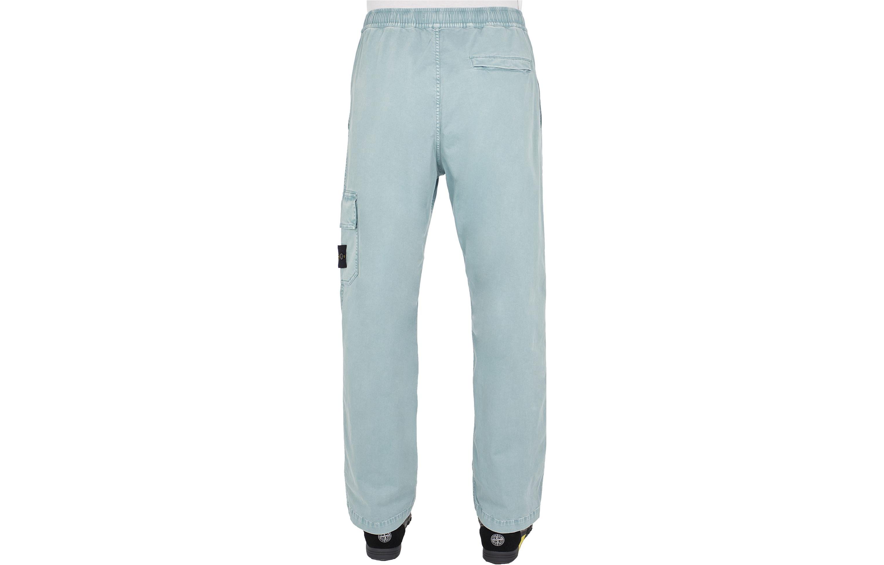 Lookbook STONE ISLAND SS23 Seluar Cargo Santai Elastik Unisex Biru Terang 781532304-V0141