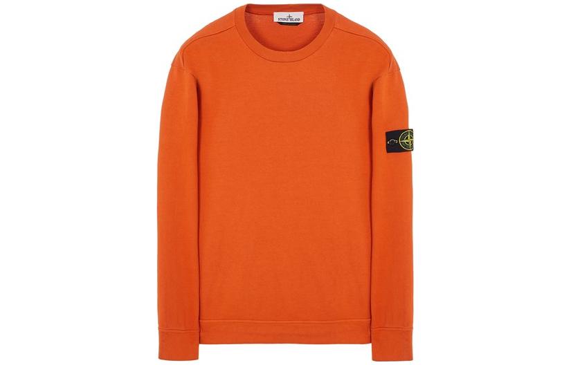 Stone Island SS23 Embroidered Sleeve Logo Oversized Crewneck Sweatshirt Brown Mens 101563750-V0073