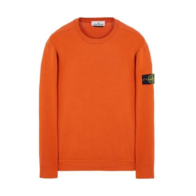 Stone Island SS23 Embroidered Sleeve Logo Oversized Crewneck Sweatshirt Brown Mens 101563750-V0073