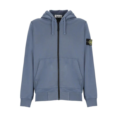 Stone Island SS23 Fog Blue Logo Hoodie for Men 101564251-V0024