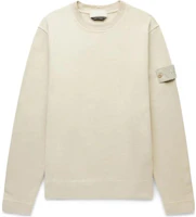 STONE ISLAND SS23 Ghost Pieces Khaki Crewneck Badge Fleece Sweatshirt 7815611F3-V0090 STONE ISLAND SS23 Ghost Pieces Khaki Crewneck Badge Fleece Sweatshirt 7815611F3-V0090