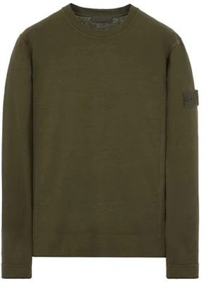 Stone Island SS23 Ghost Series Military Green Badge Crewneck Sweatshirt for Men. 7815611F3-V0054 Buy Stone Island SS23 Ghost Series Military Green Badge Crewneck Sweatshirt for Men. 7815611F3-V0054