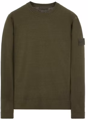 Stone Island SS23 Ghost Series Military Green Badge Crewneck Sweatshirt for Men. 7815611F3-V0054 Order Stone Island SS23 Ghost Series Military Green Badge Crewneck Sweatshirt for Men. 7815611F3-V0054