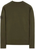 Lookbook Stone Island SS23 Ghost Series Military Green Badge Crewneck Sweatshirt for Men. 7815611F3-V0054