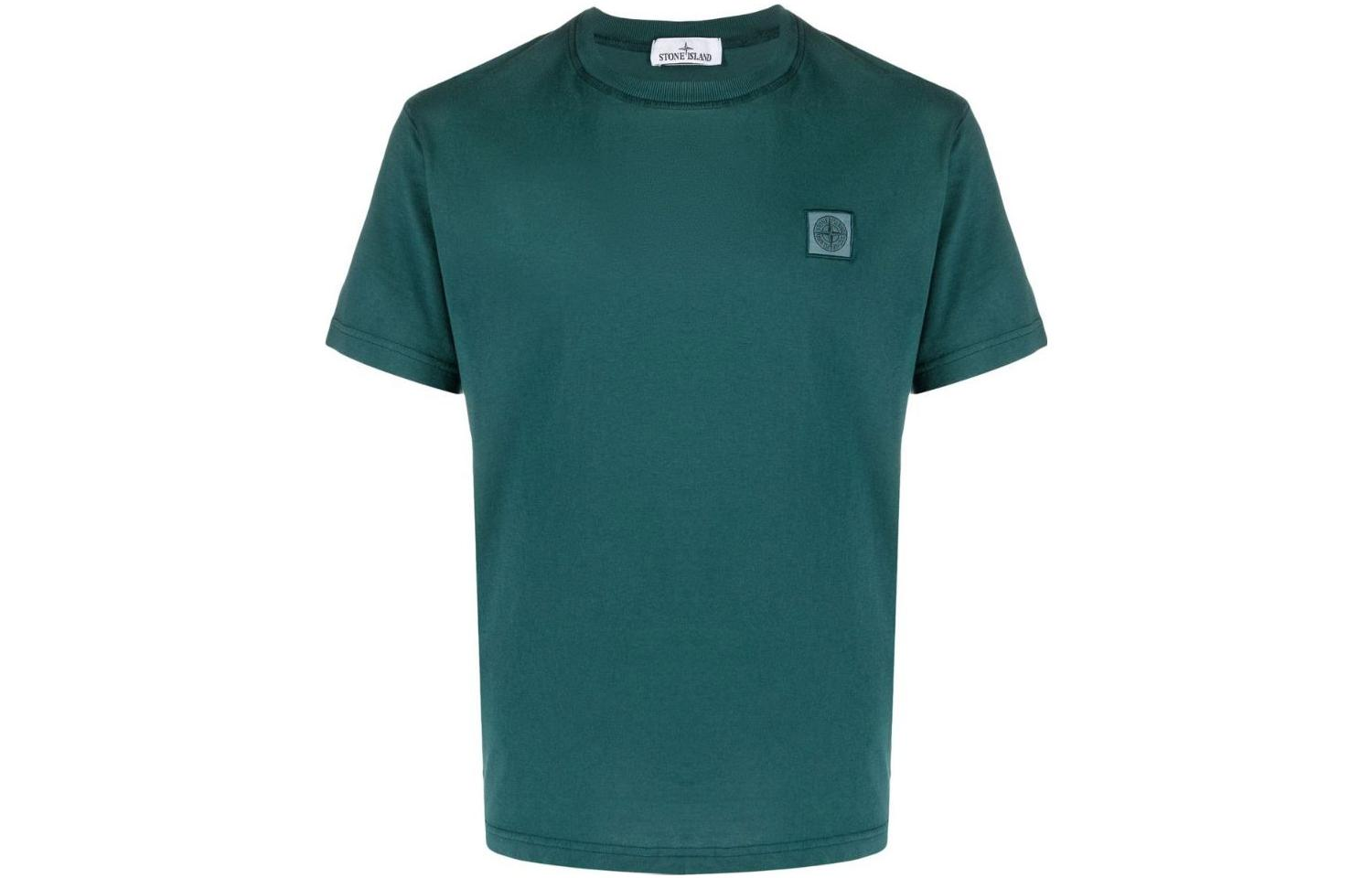 Stone Island SS23 Green Logo Patch Crewneck T-Shirt . 101523757-V0053
