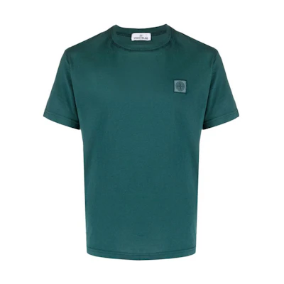 Stone Island SS23 Green Logo Patch Crewneck T-Shirt . 101523757-V0053
