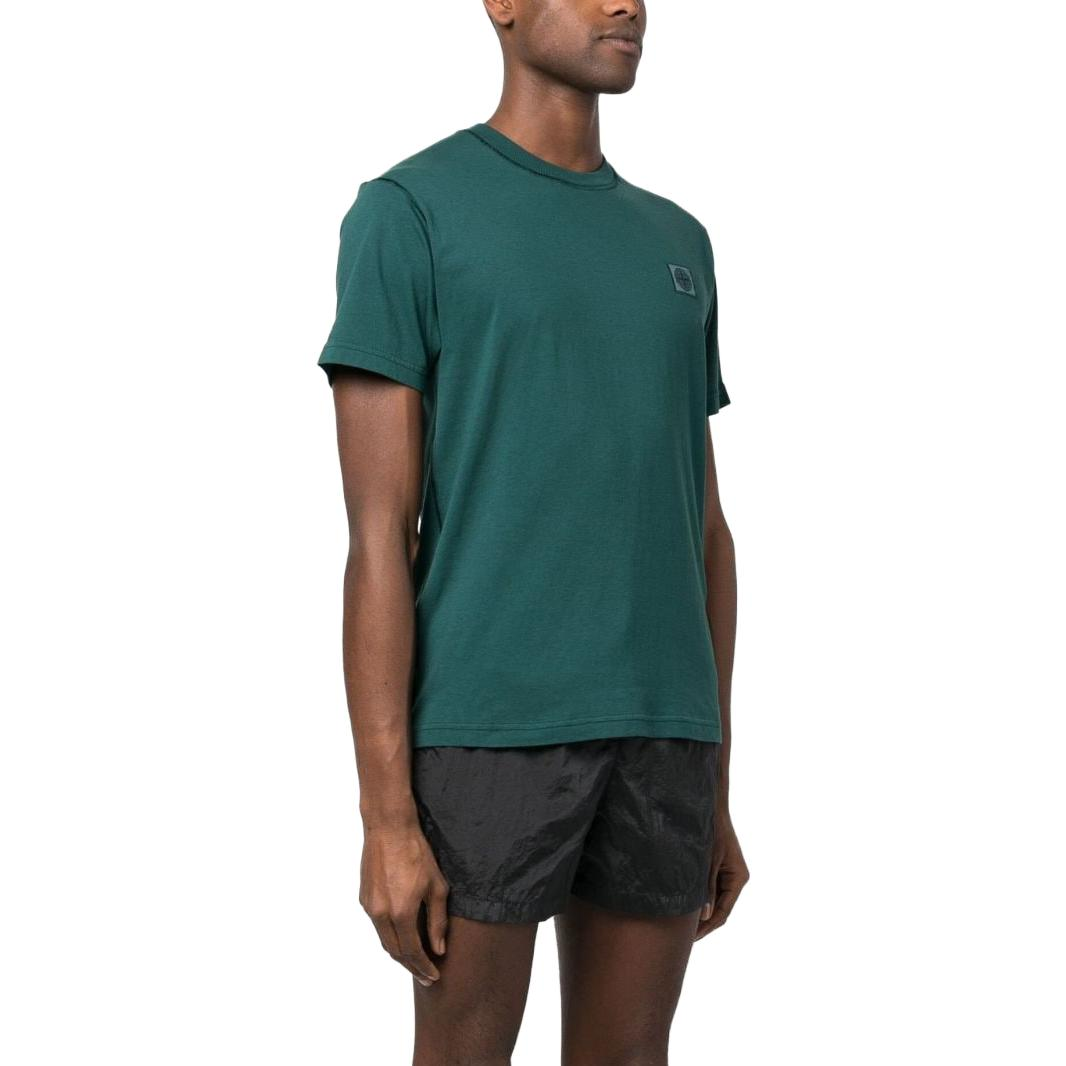 Purchase 스톤아일랜드 SS23 그린 로고 패치 크루넥 티셔츠. 101523757-V0053