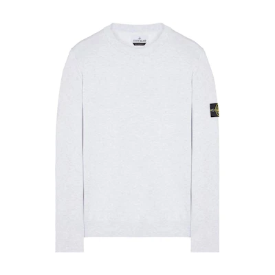 Stone Island SS23 Grey Badge Knit Pullover Sweatshirt Mens 1015540B2-V0M64
