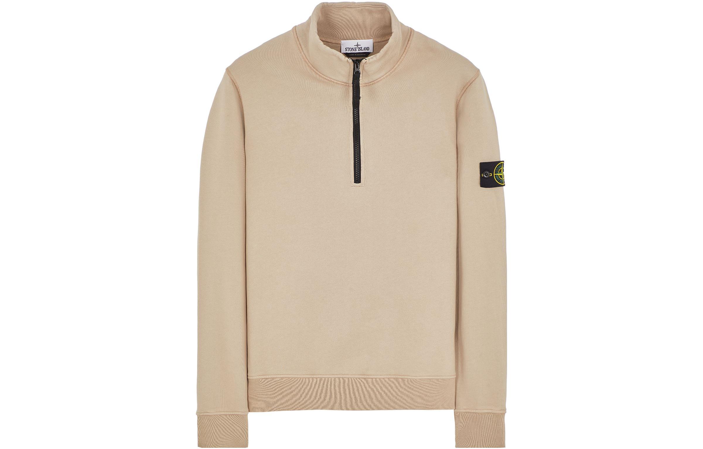 Stone Island SS23 Half-Zip Pullover Sweatshirt Khaki - Mens 101561951-V0092
