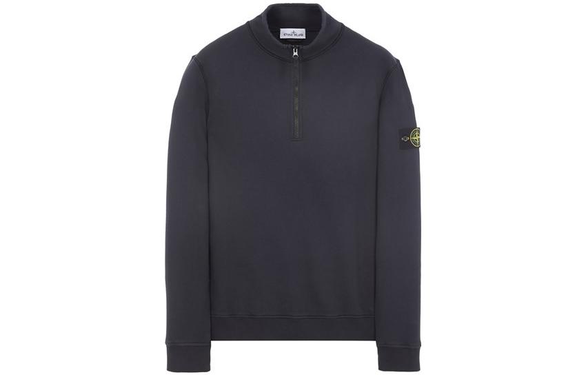Stone Island SS23 Half-Zip Pullover Sweatshirt Men’s Dark Grey 101561951-V0M67
