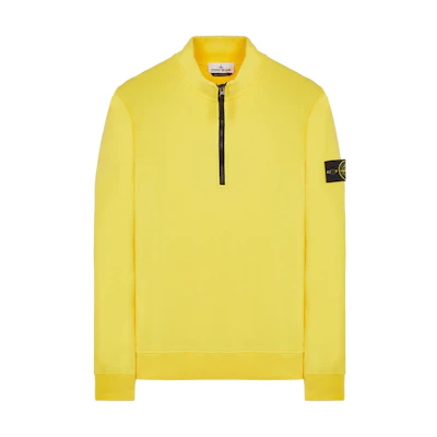 Stone Island SS23 Half-Zip Pullover Sweatshirt Yellow - 101561951-V0030
