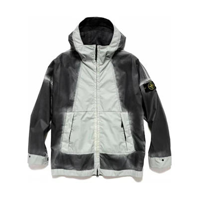 STONE ISLAND SS23 Hand Sprayed Printed Hooded Jacket Sky Blue () 7815430T1-V0041