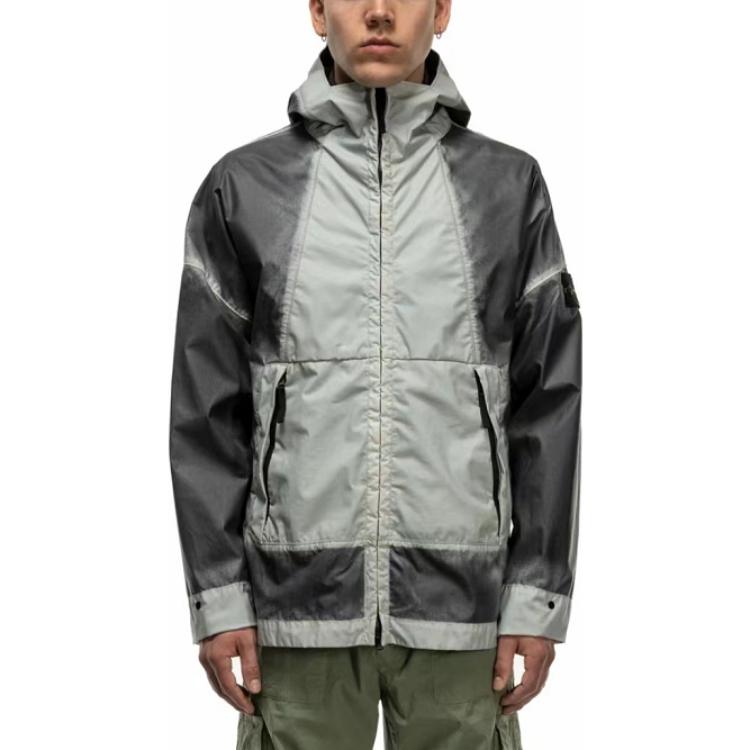 STONE ISLAND SS23 Hand Sprayed Printed Hooded Jacket Sky Blue () 7815430T1-V0041 圖 4