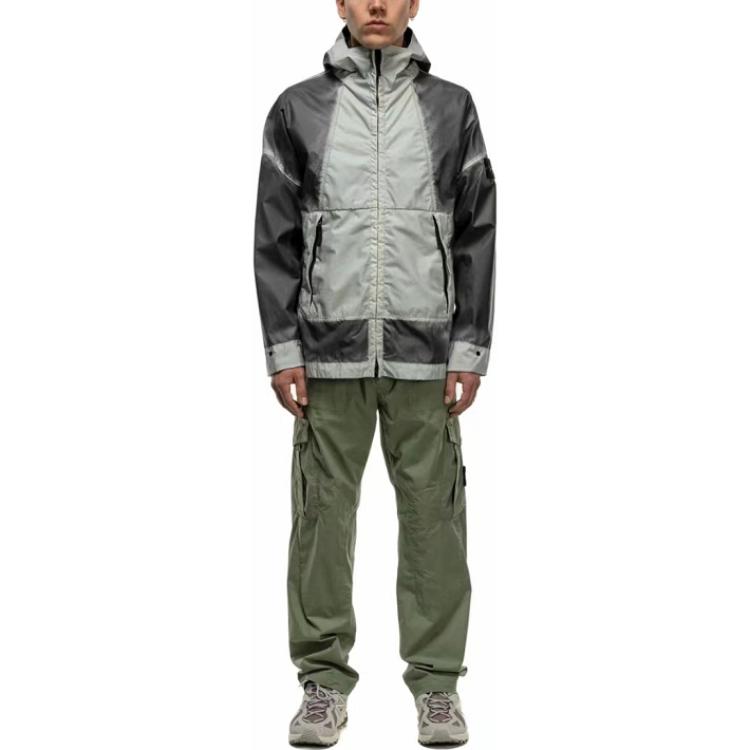 STONE ISLAND SS23 Hand Sprayed Printed Hooded Jacket Sky Blue () 7815430T1-V0041 圖 5