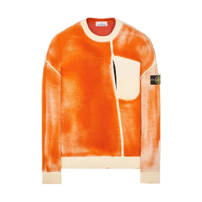 Stone Island SS23 Hand Sprayed Sweatshirt Brown Crewneck Long Sleeve 7815627T2-V0073
