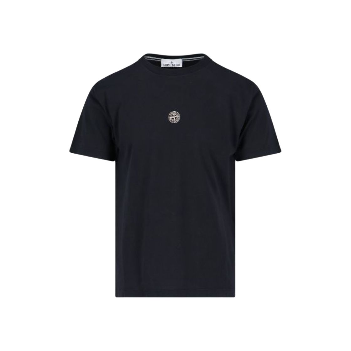 Stone Island SS23 Letter Print Crewneck Short Sleeve T-Shirt Black Mens. 78152NS86-V0029