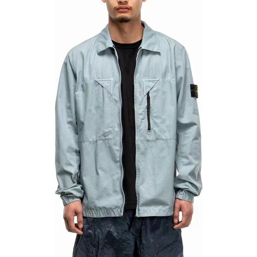 STONE ISLAND SS23 Light Blue Washed Nylon Meta Zip-Up Jacket Unisex. 7815106WN-V0141 圖 3
