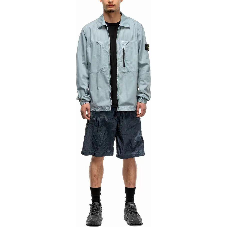 STONE ISLAND SS23 Light Blue Washed Nylon Meta Zip-Up Jacket Unisex. 7815106WN-V0141 圖 4