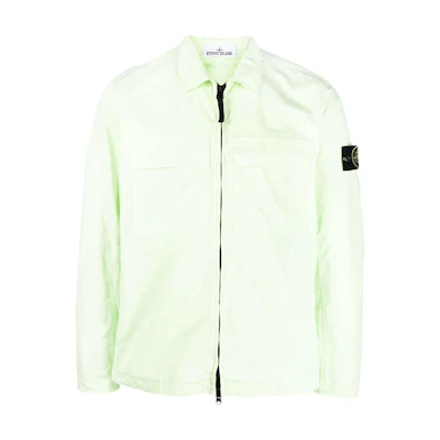 Stone Island SS23 Light Green Pocket Long-Sleeve Shirt Jacket 781510210-V0052