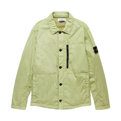 Stone Island SS23 Light Green Single Breasted Shirt Jacket - 761541431-V0052