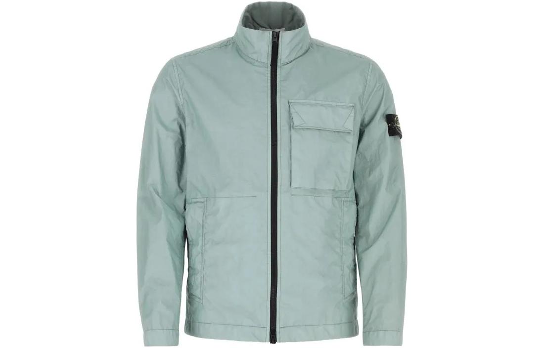 Stone Island SS23 Light Green Stand Collar Long Sleeve Jacket 781540823-V0041