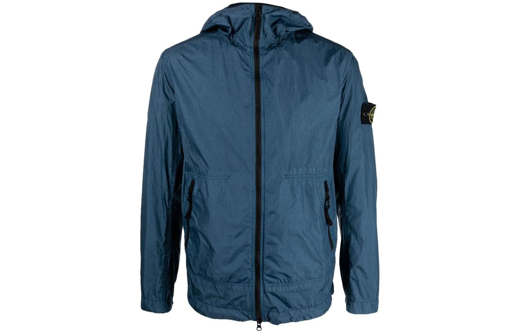 STONE ISLAND SS23 Lightweight Waterproof Windbreaker Jacket Men’s Blue 781540522-V0024