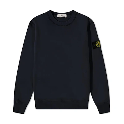 Stone Island SS23 Logo Crewneck Long Sleeve Sweatshirt Men’s Black 771563020-V00020