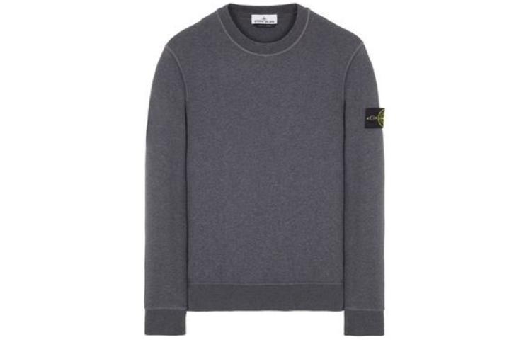 Stone Island SS23 Logo Crewneck Sweatshirt Ash Gray Mix 101563051-A0M67