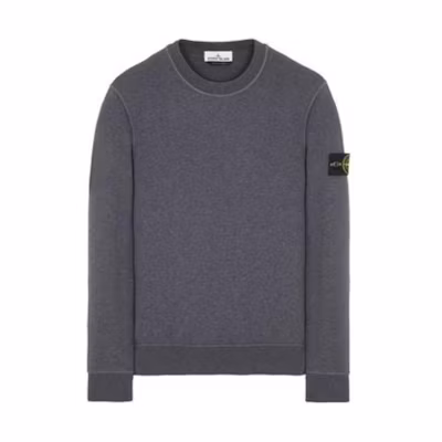 Stone Island SS23 Logo Crewneck Sweatshirt Ash Gray Mix 101563051-A0M67
