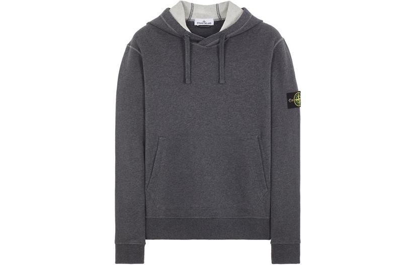 Stone Island SS23 Logo Drawstring Hoodie Men’s Deep Gray 101564151-V0M67