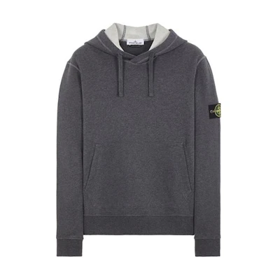 Stone Island SS23 Logo Drawstring Hoodie Men’s Deep Gray 101564151-V0M67