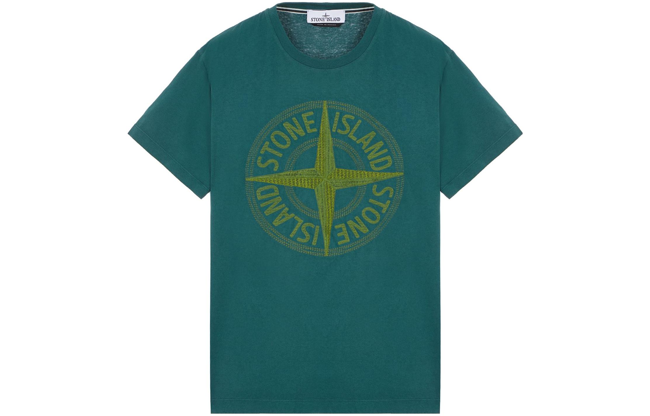 STONE ISLAND SS23 Logo Graphic Print Short Sleeve Knit T-Shirt Men’s Green 781521580-V0053