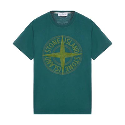 STONE ISLAND SS23 Logo Graphic Print Short Sleeve Knit T-Shirt Men’s Green 781521580-V0053