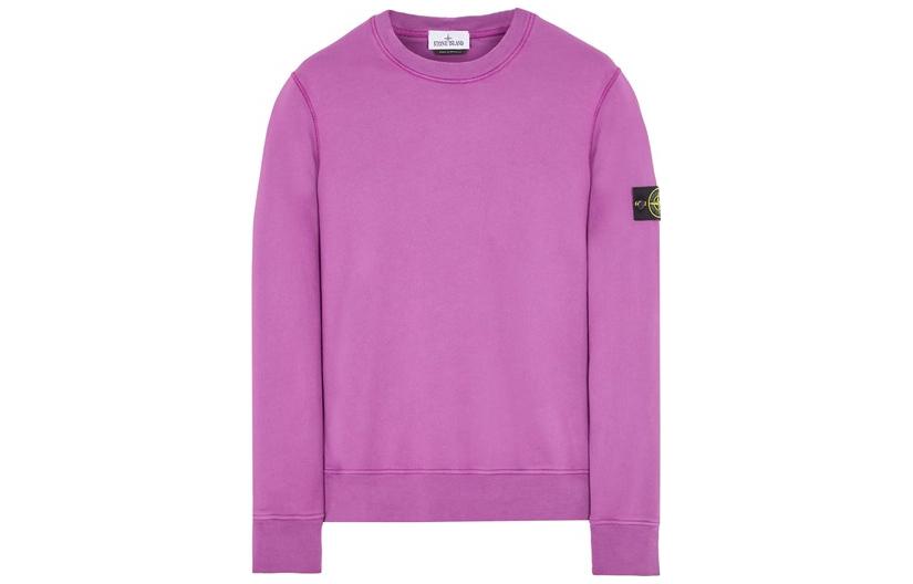 Stone Island SS23 Logo Patch Crewneck Long Sleeve Sweatshirt Pink - Men 771563051-V0086