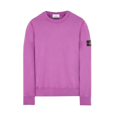Stone Island SS23 Logo Patch Crewneck Long Sleeve Sweatshirt Pink - Men 771563051-V0086