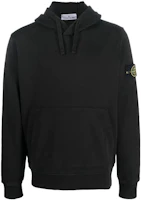 STONE ISLAND SS23 Logo Patch Drawstring Hoodie Black Mens Pullover. 101564151-A0029 STONE ISLAND SS23 Logo Patch Drawstring Hoodie Black Mens Pullover. 101564151-A0029